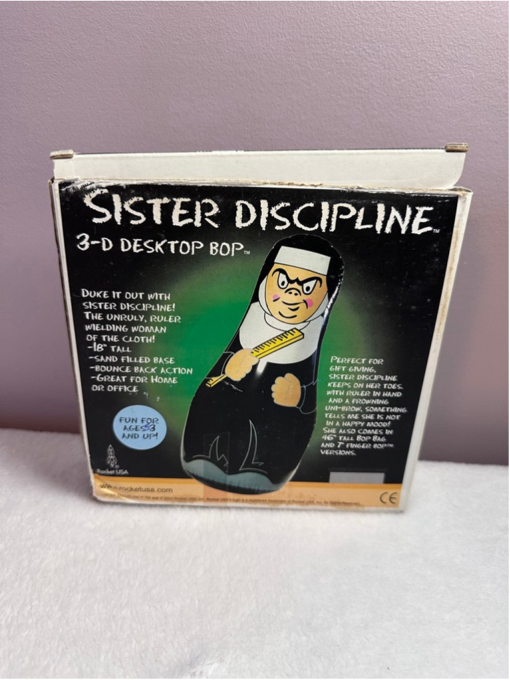 Rocket USA Sister Discipline Desktop Bop Novelty Toy Nun gag Gift NIB